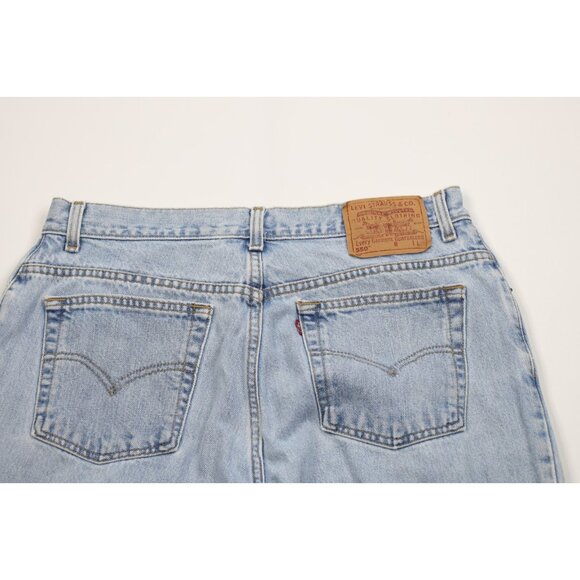 Vintage 90s Levis 550 Womens 16 Distressed Relaxed Fit Tapered Leg Denim Jeans - Picture 11 of 14